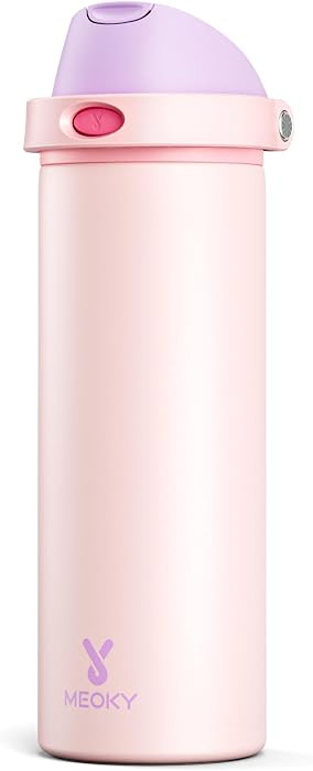 24 oz Insulated Water Bottle for Sports: Meoky Stainless Steel Water Bottle with 2-in-1 Straw and... | Amazon (US)
