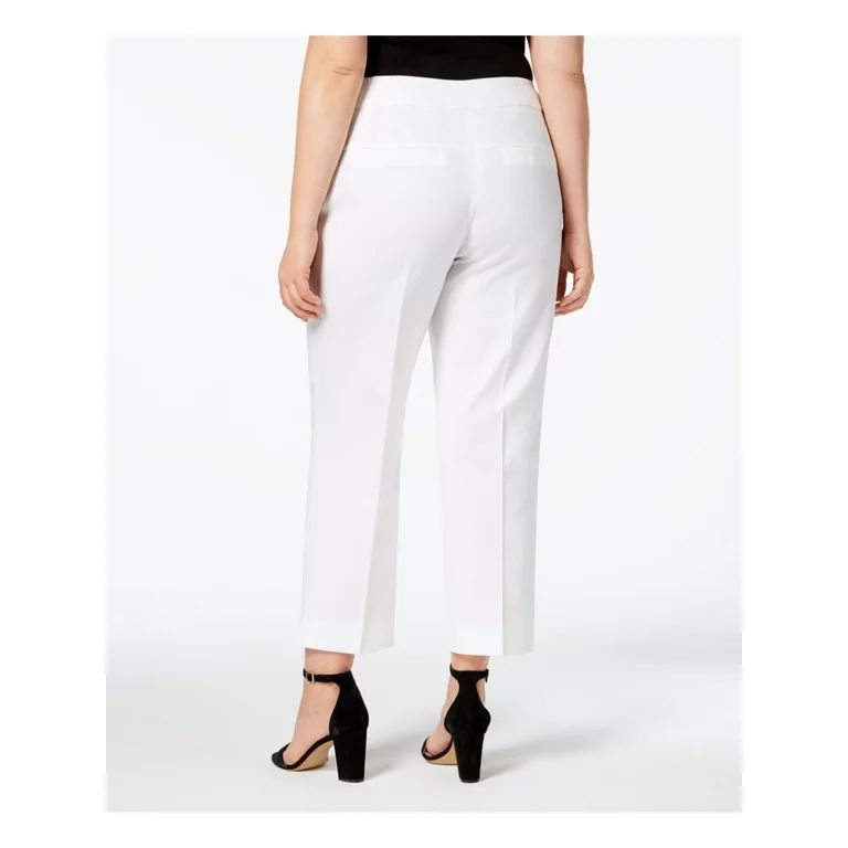 NINE WEST Womens White Creased Straight leg Wear To Work Pants Plus 16W | Walmart (US)