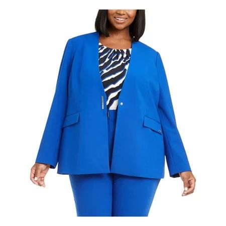 CALVIN KLEIN Womens Blue Blazer Wear To Work Jacket Size 16W | Walmart (US)