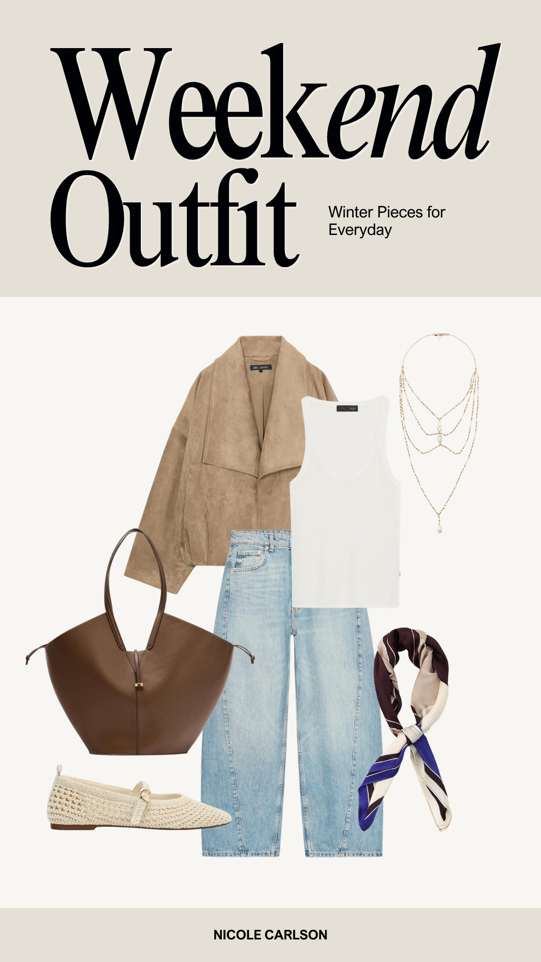 Spring outfit inspo from Zara. Barrel jeans and suede jacket, with cute, boho inspired accessories.  

 

#LTKootd #LTKSeasonal #LTKU