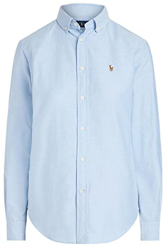 POLO RALPH LAUREN Women's Oxford Classic Fit Button Down Shirt (XS, Blue) | Amazon (US)