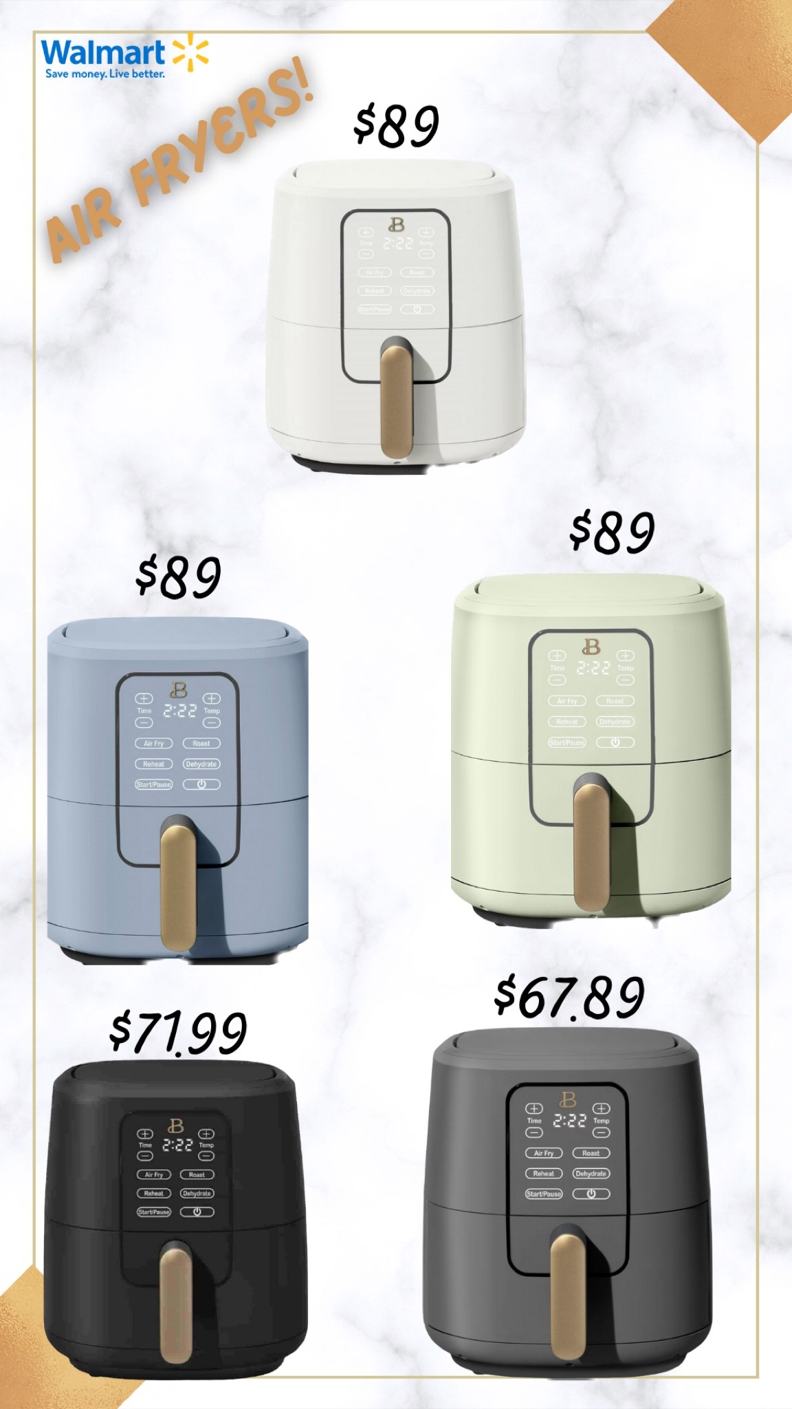 Glamorous air fryers from Walmart! 

#LTKhome #LTKfamily #LTKSeasonal