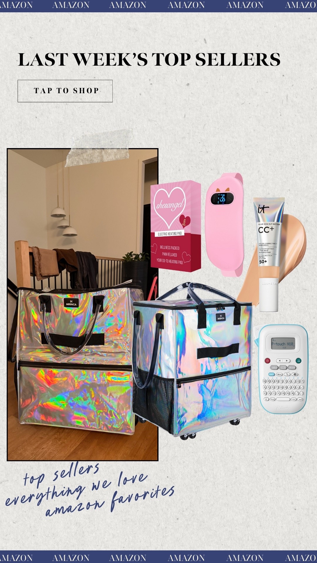 Last weeks top sellers on Amazon! Cordless heating pad, viral cc cream, hulken bag lookalike, and the best label maker! 

#LTKBeauty #LTKFindsUnder100 #LTKSeasonal