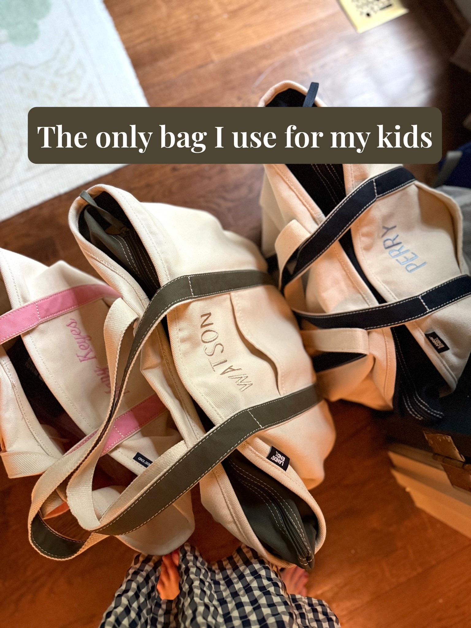 Travel bags for kids, last minute throw in items and everyday life. I always personalize them so each kid knows which one is their’s and it makes packing easy! I recommend the extra long size, long strap and zipper  

#LTKTravel #LTKItBag #LTKKids