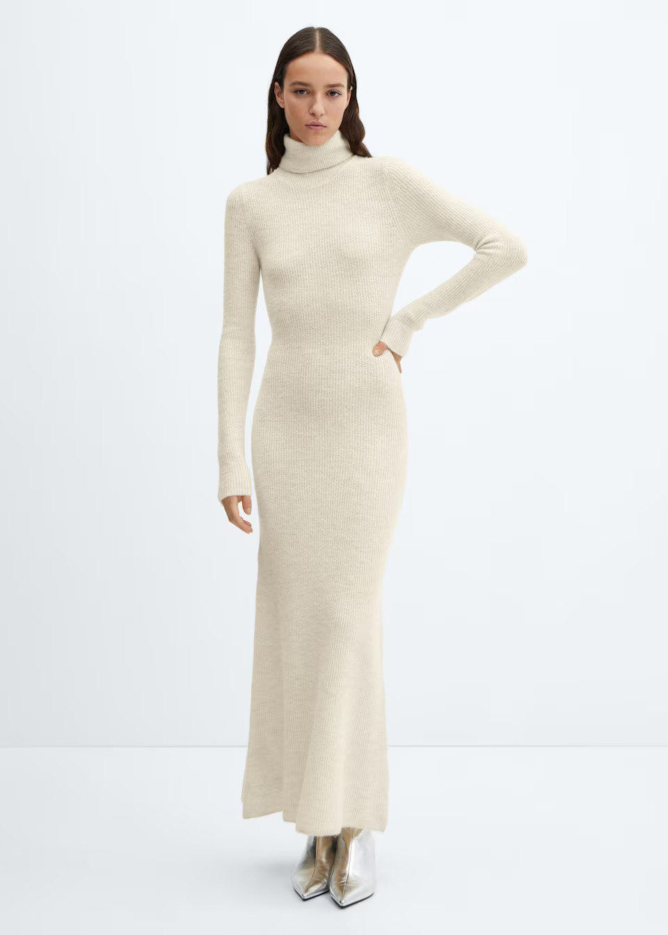 Knitted turtleneck dress -  Women | Mango USA | MANGO (US)