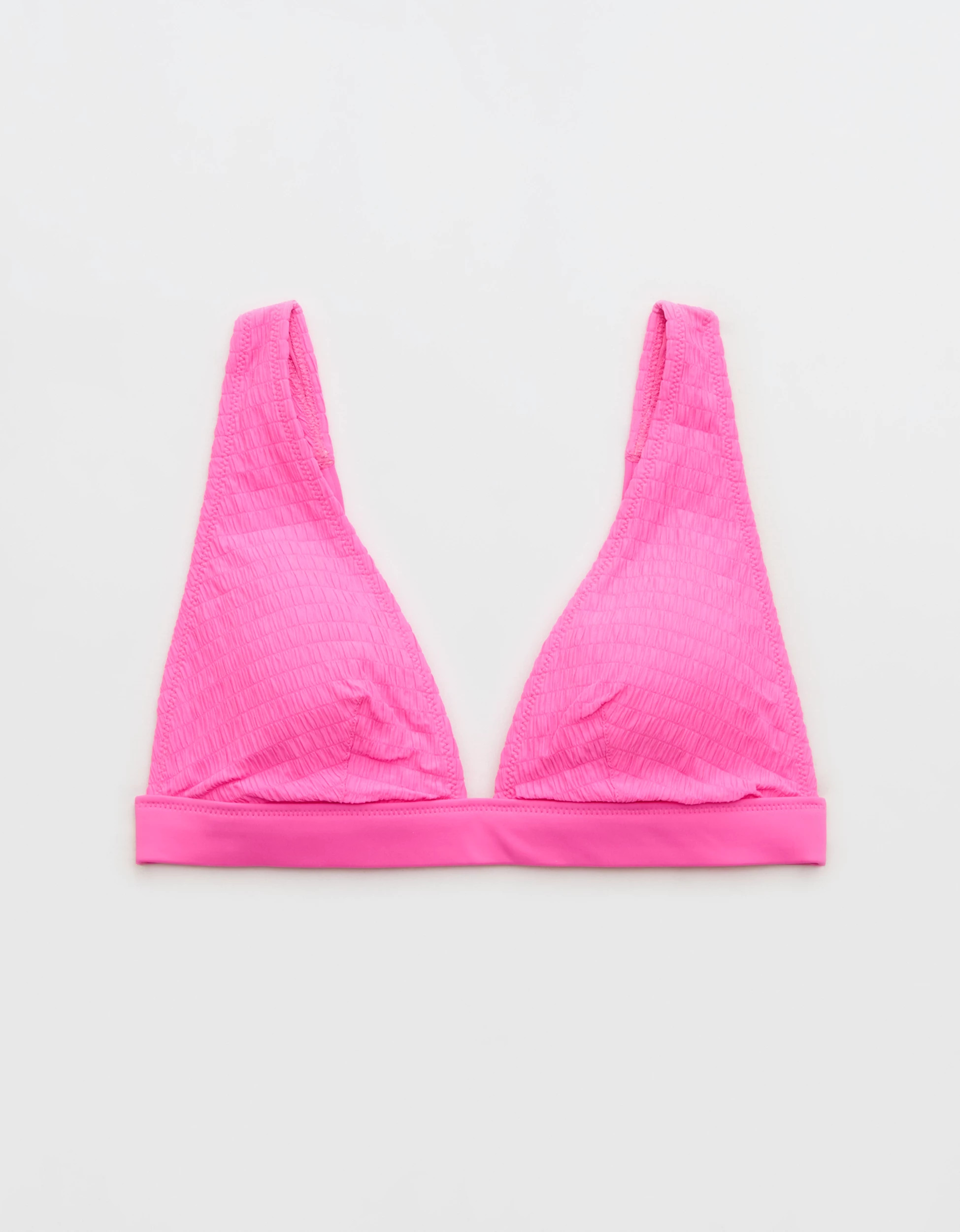 Aerie Banded Plunge Smocked Bikini Top | Aerie