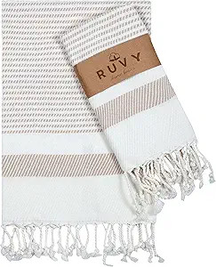 Ruvy Home Basics Turkish Hand Towels for Bathroom Set of 2 | 18"x40", Cotton | Decorative Towel f... | Amazon (US)