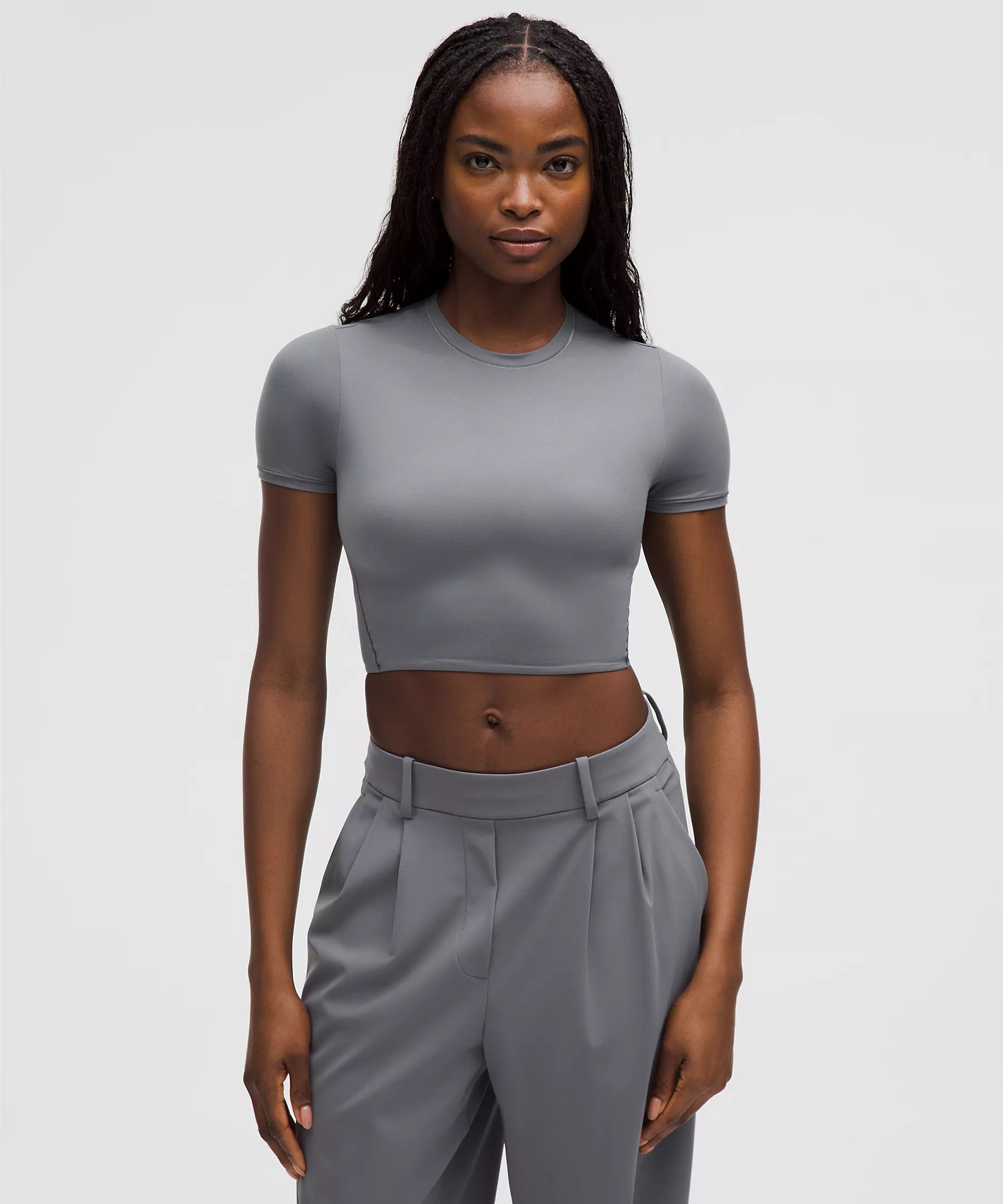 Wundermost Ultra-Soft Nulu Crewneck Cropped T-Shirt | Lululemon (US)