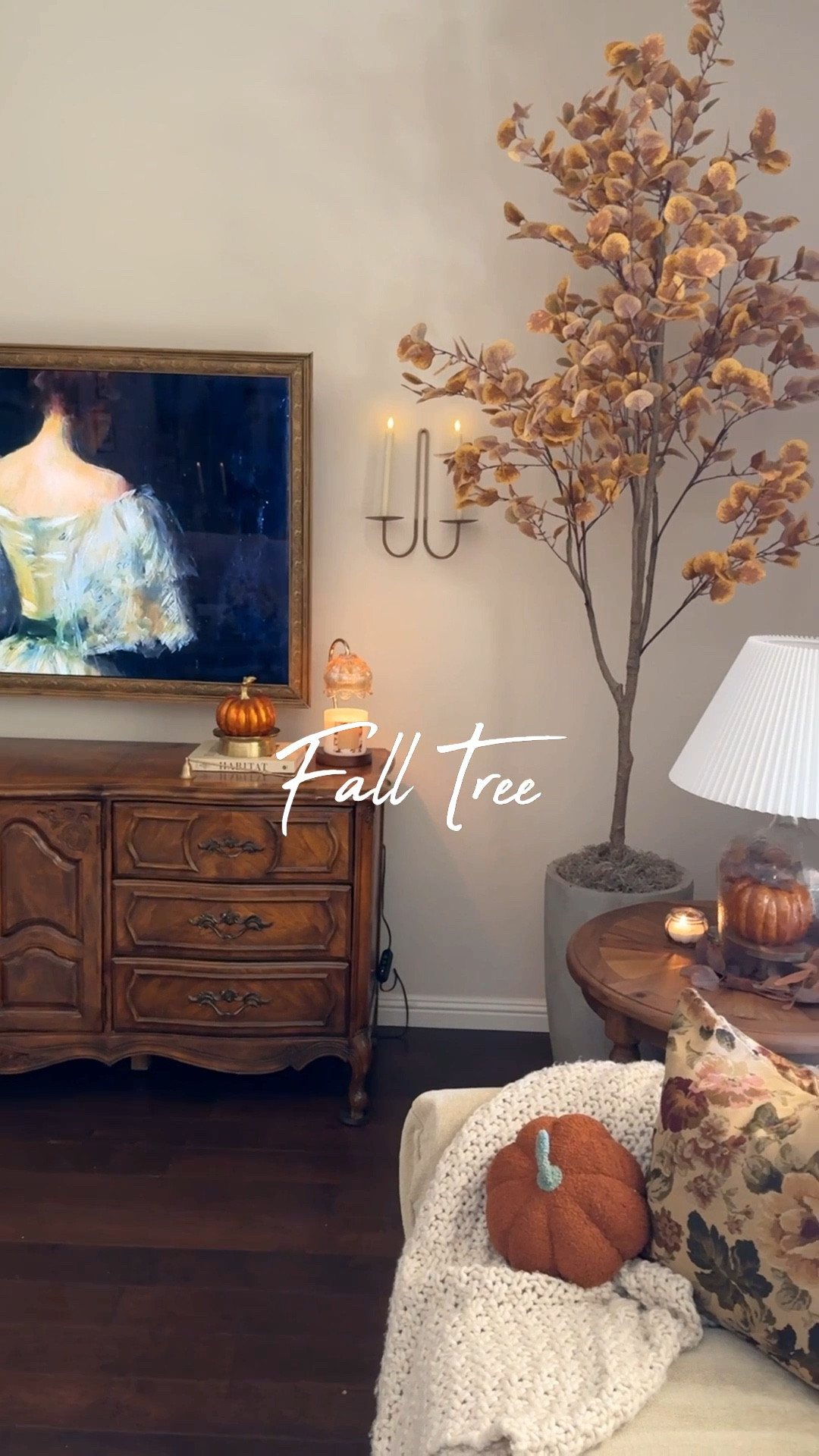Add a Fall tree to a corner for a fun and cozy Autumn moment. 

This is a 7 ft tree that I turned into an 8 ft. tree, by using this tall planter. 

#falldecor #falltree #browntree #autumntree

#LTKHome #LTKSeasonal