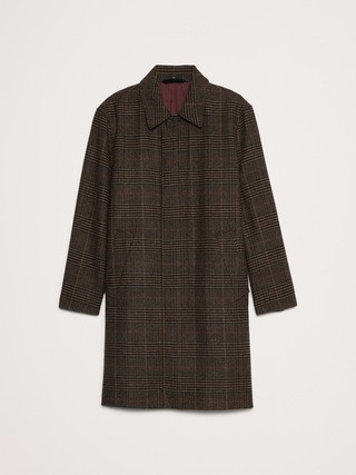 Italian Plaid Car Coat | Banana Republic (US)