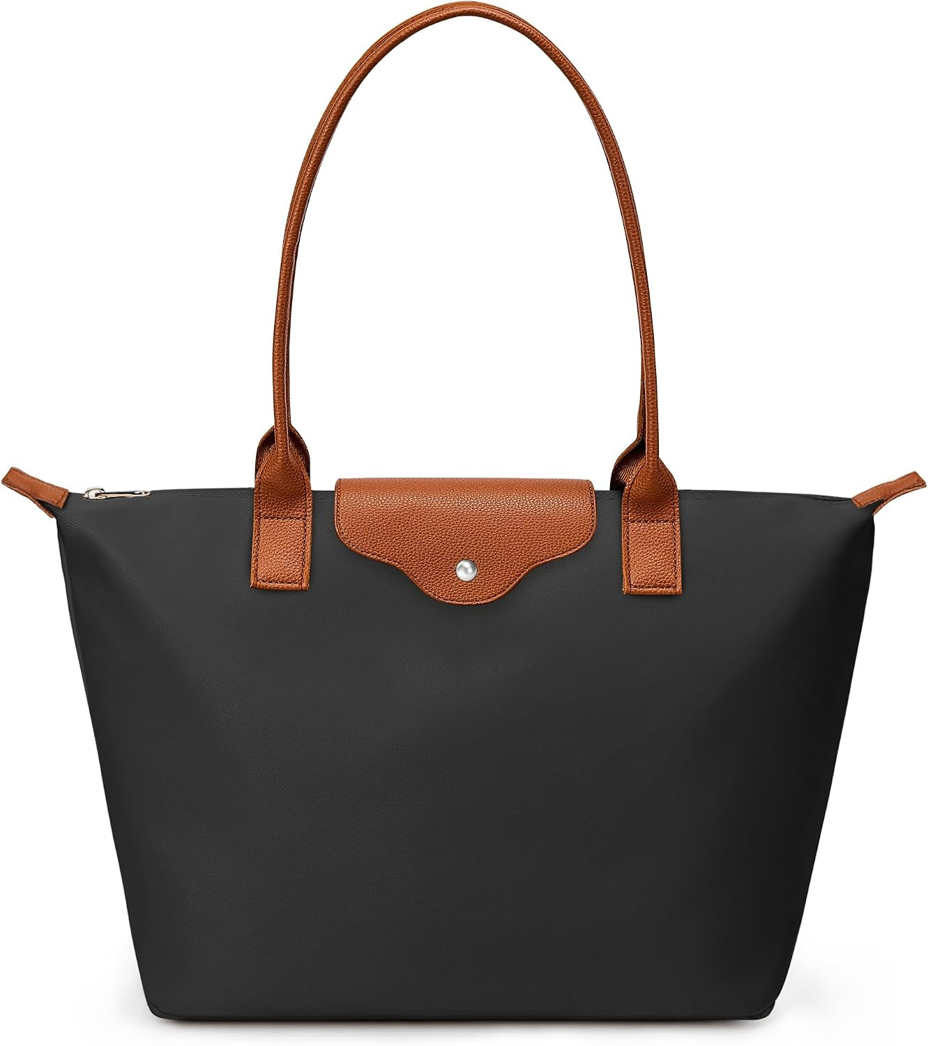 KALIDI Tote Bag for Women Nylon Top-Handle Purse,Large Capacity Shoulder Hobo handBag with Zipper Leisure Foldable Weekend | Amazon (US)