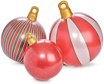 FUNBOY Retro Light Up Inflatable Ornaments – 3 Pack Oversized Holiday Yard Décor with Remote-C... | Amazon (US)