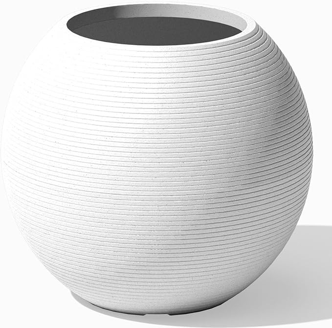 Veradek Strata Series Sphere Round Planter for Patio & Backyard | Durable Plastic-Stone Material ... | Amazon (US)