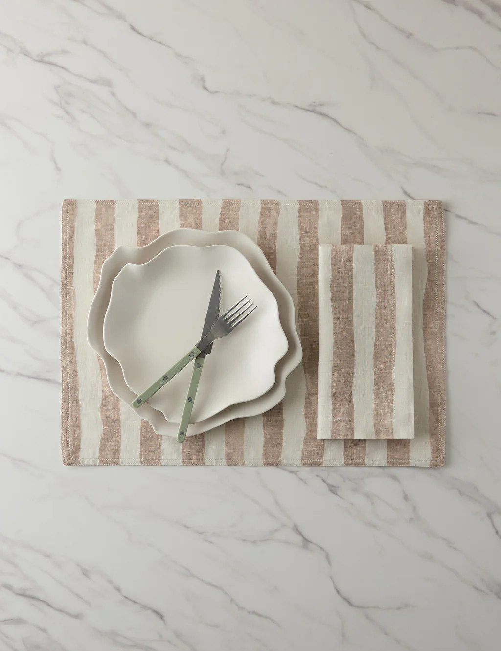 Painterly Stripe Linen Placemats (Set of 4) by Sarah Sherman Samuel | Lulu and Georgia 
