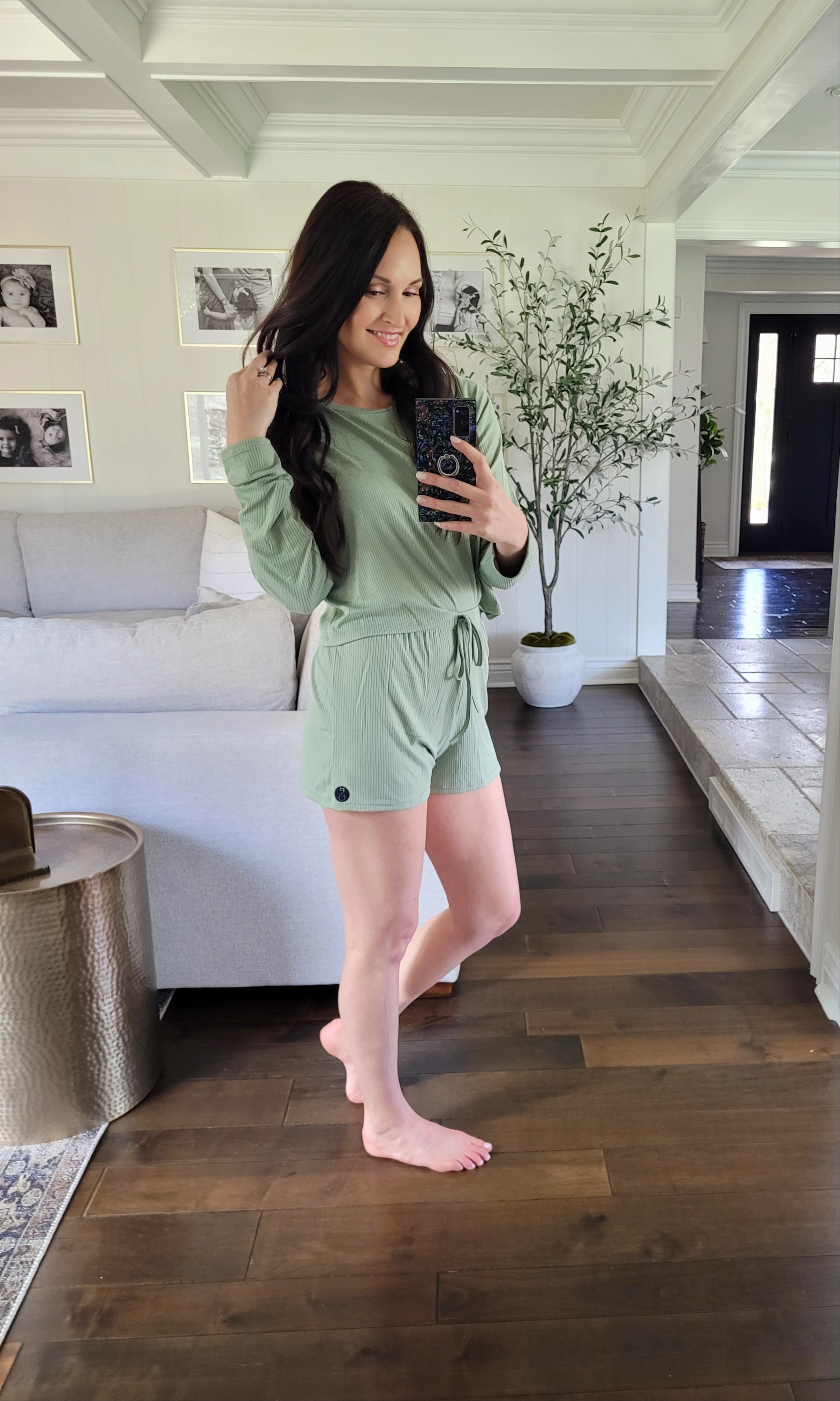 The cutest matching lounge set with a cropped top and shorts! Lounge set, monthly box,  pajamas,  loungewear #getfrisky 

#LTKstyletip #LTKfindsunder100