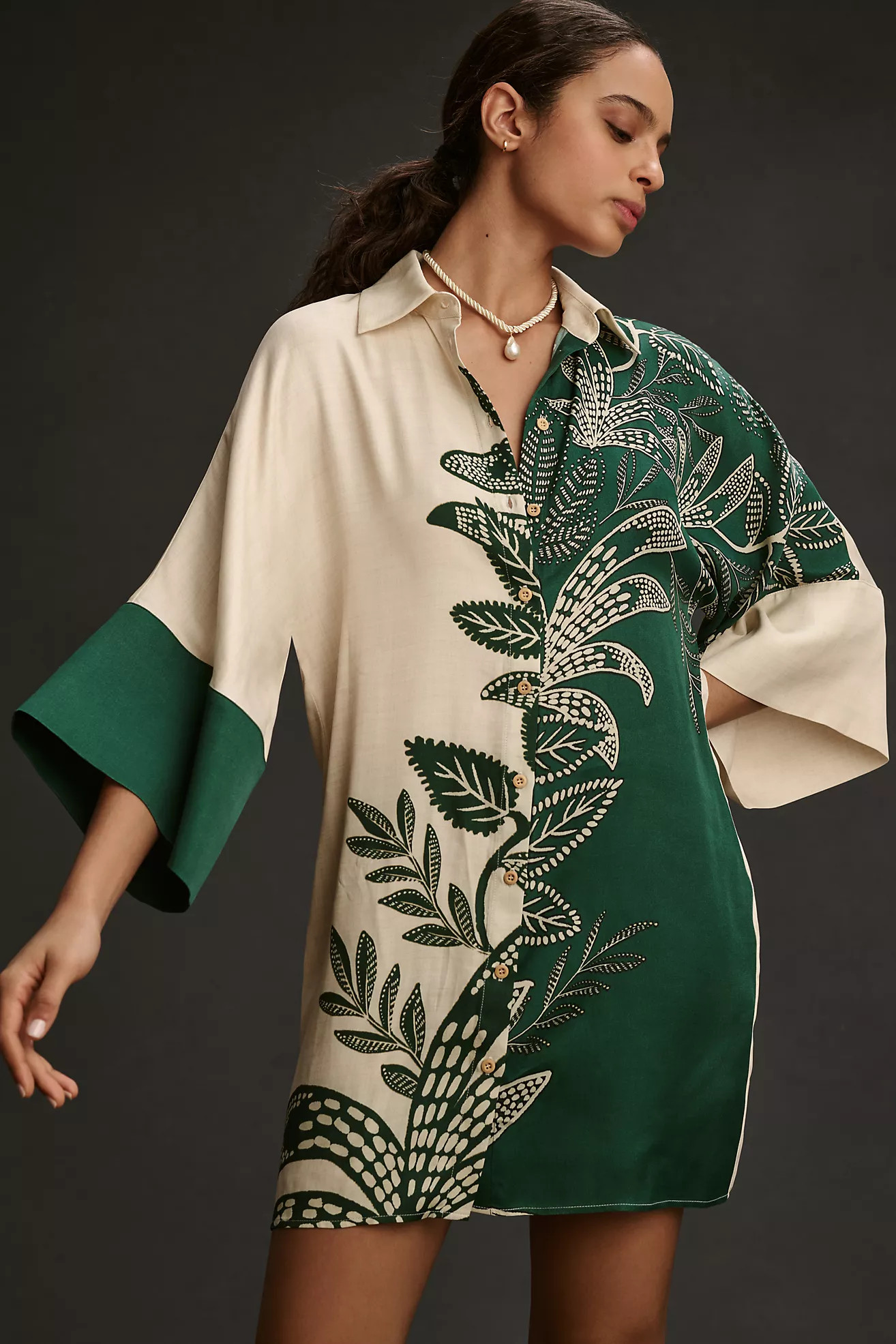 Farm Rio x Anthropologie Collared Midi Dress | Anthropologie (US)