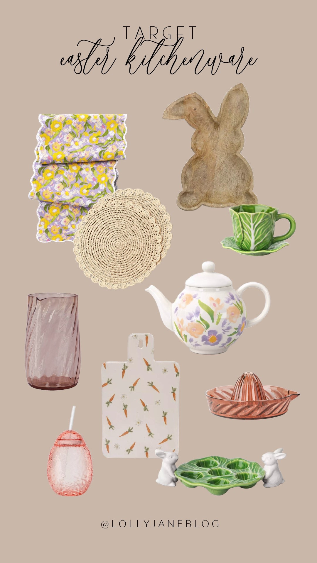 Target Easter Kitchenware! 🐣💕

🐰Spring is in the air, and Easter brunch just got a whole lot cuter! Set the perfect table with our rabbit-shaped platter for sweet treats, a floral teapot for cozy sips, and a leafy spring mug to match. Serve up fresh juice with our glass juicer, and display colorful eggs in our leafy egg holder and Easter egg cup. Add a touch of charm with a carrot-themed cutting board, a floral table runner, and woven circular placemats for that warm, rustic feel. Don’t forget a glass vase filled with spring blooms to complete the look! 🐣

Shop now and make your Easter gathering one to remember! #SpringVibes #EasterBrunch #TablescapeGoals

#LTKSpringSale #LTKStyleTip #LTKHome