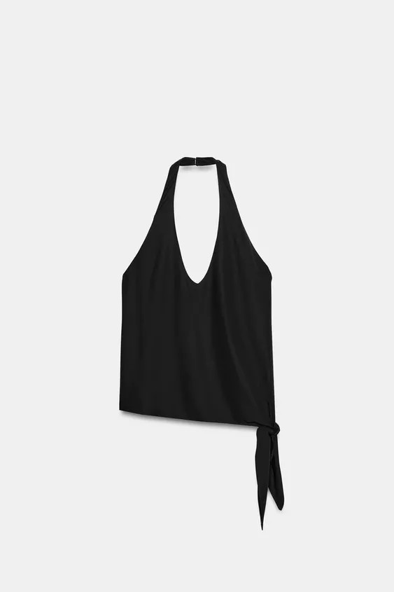 TIED HALTER TOP | Zara US