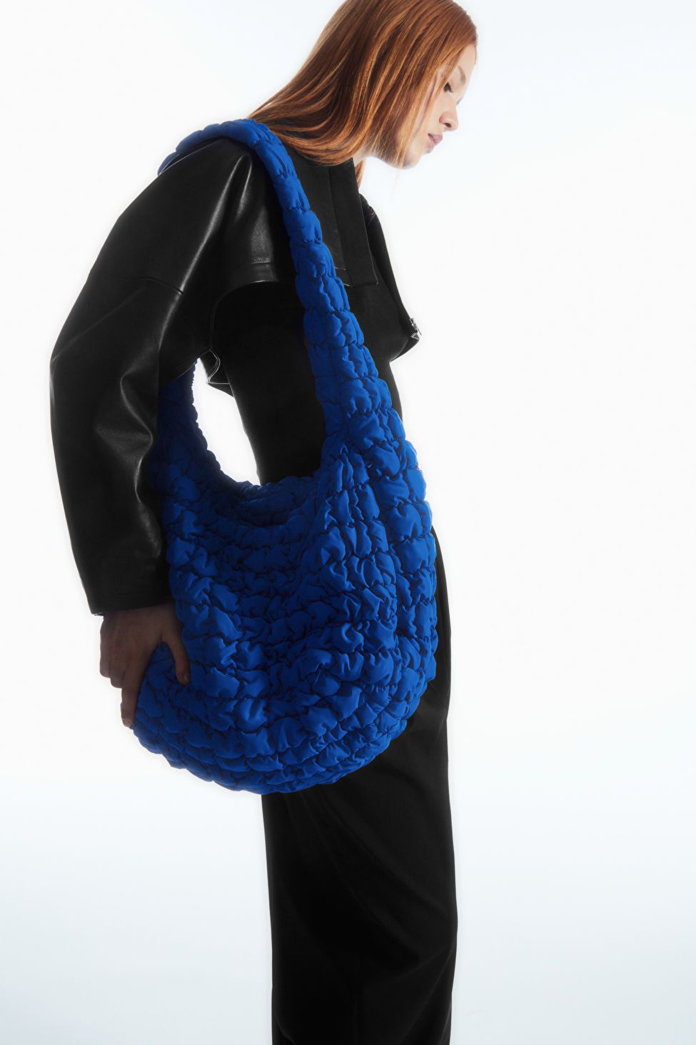 OVERSIZED QUILTED CROSSBODY BAG - BLUE - Bags - COS | COS (US)