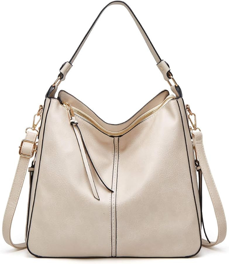 PU Leather Fringe Hobo Bag Large Studded Handbag Crossbody Bag for Women | Amazon (US)