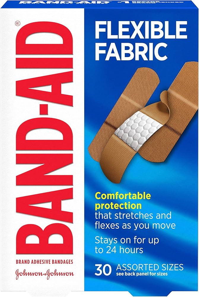 Band-Aid Brand Flexible Fabric Adhesive Bandages, Comfortable Sterile Protection & Wound Care for... | Amazon (US)