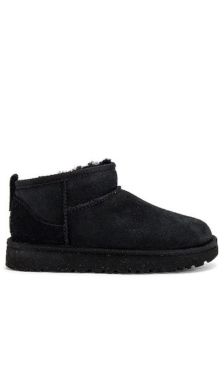 Classic Ultra Mini Shearling Bootie in Black | Revolve Clothing (Global)