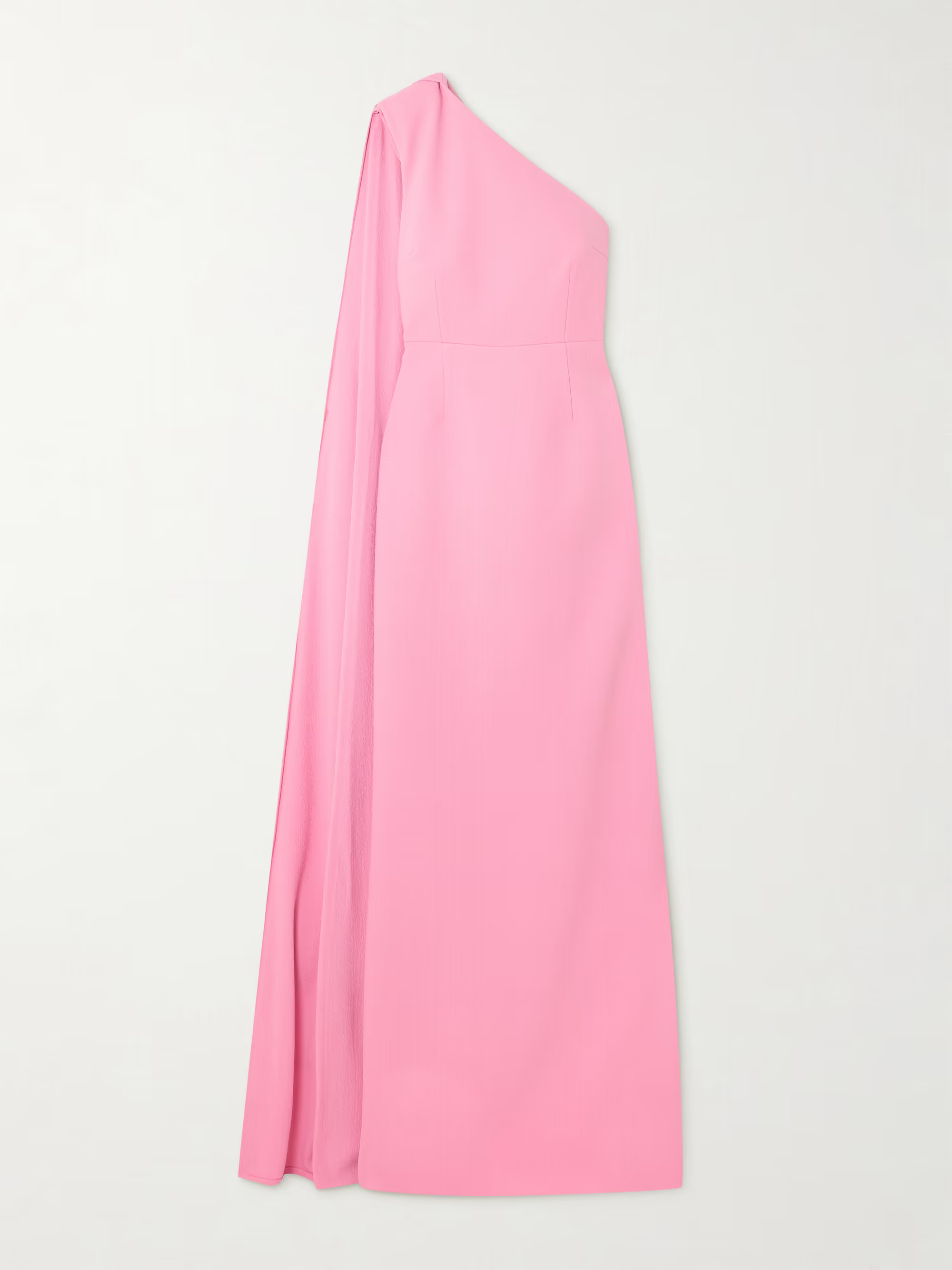 Odetta one-shoulder cape-effect textured-crepe gown | NET-A-PORTER (US)