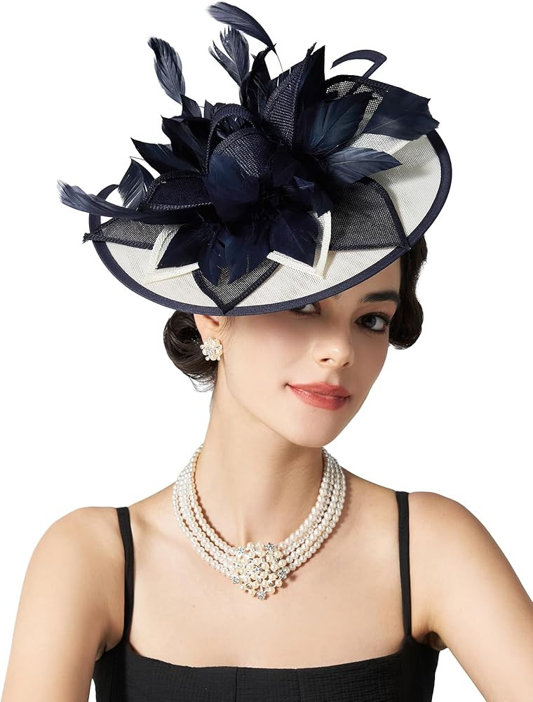 SWEETV Sinamay Kentucky Derby Hats Fascinators for Women, Tea Party Hats for Church, Cocktail, We... | Amazon (US)