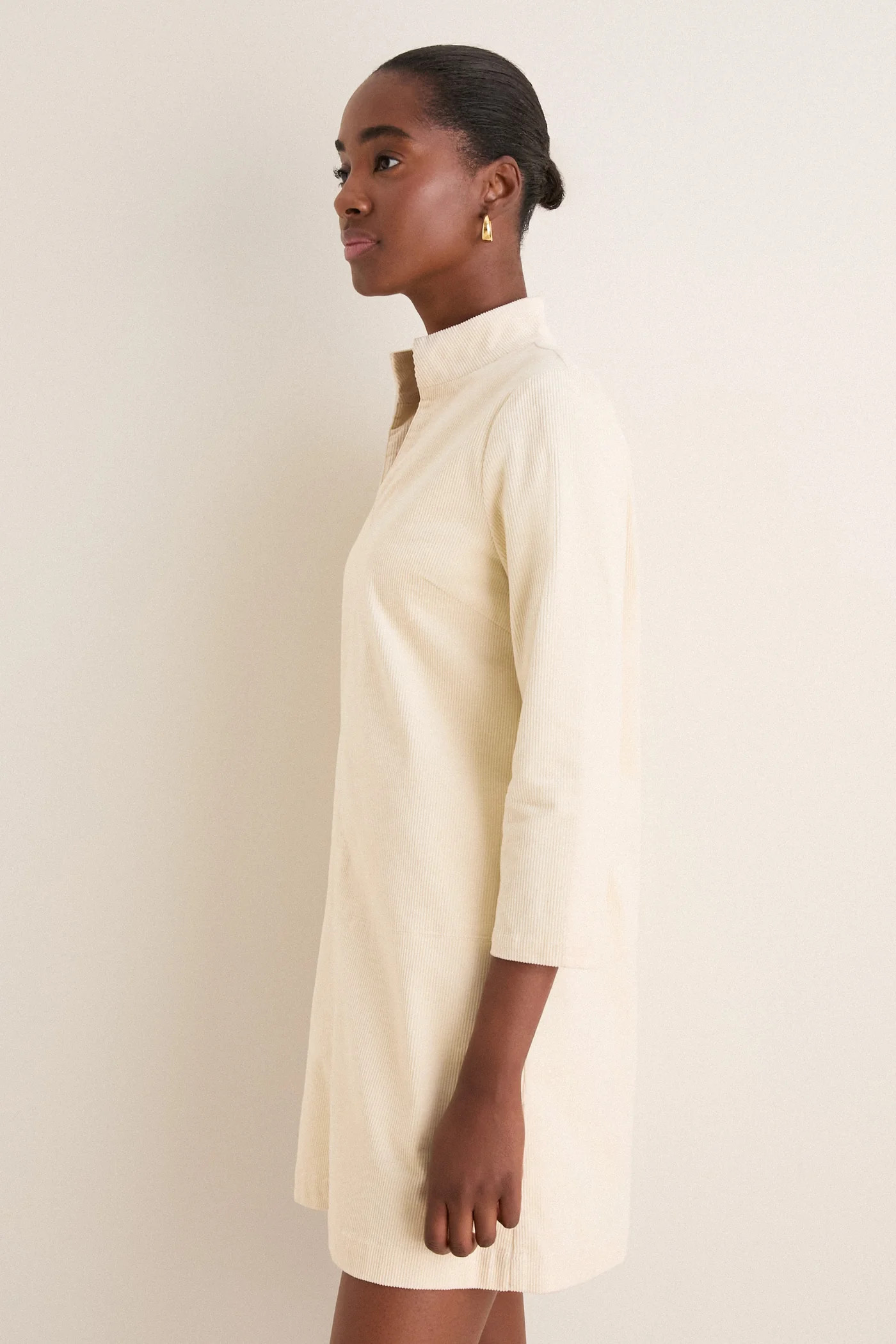 Winter White Corduroy Clifton Dress | Tuckernuck (US)