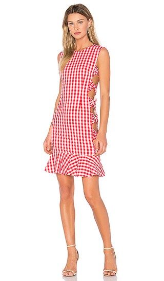 FAME AND PARTNERS X REVOLVE Giovana Dress in Red Gingham | Revolve Clothing