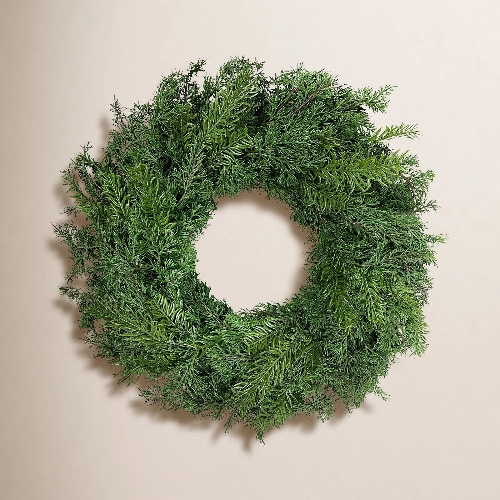 24 Inch Artificial Christmas Wreath with Soft PE Branch Tips | Joss & Main