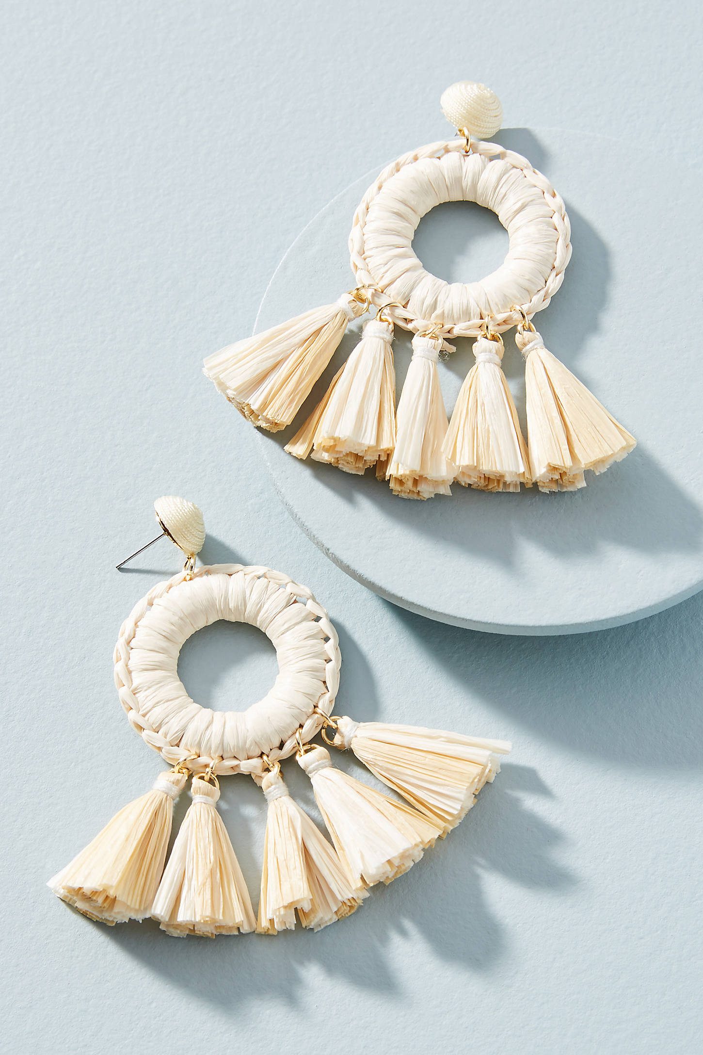 Emmie Raffia Drop Earrings | Anthropologie (US)