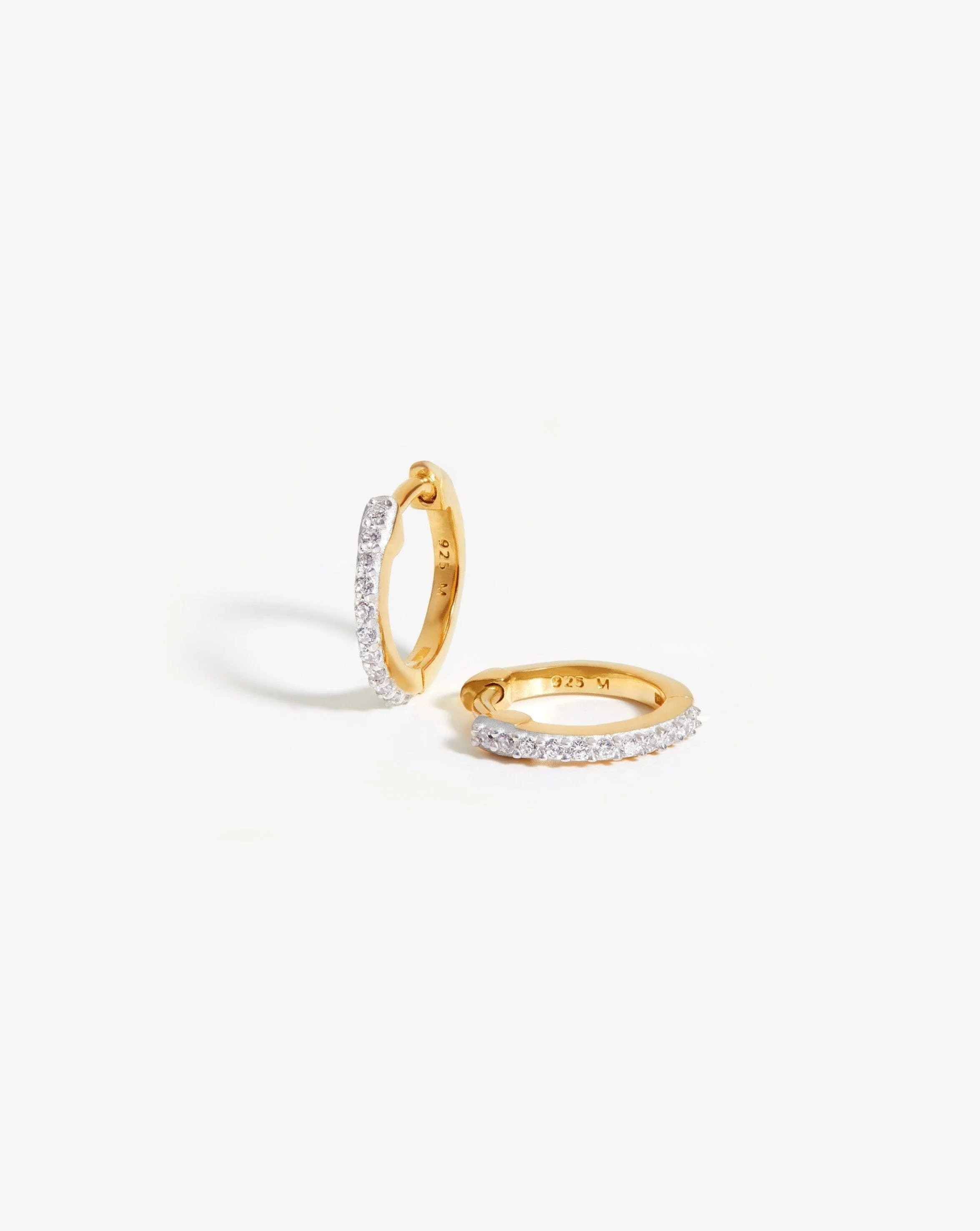 Classic Pave Huggies | 18ct Gold Plated Vermeil/Cubic Zirconia | Missoma