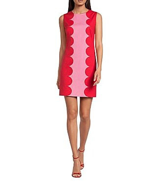 Sugarlips Elliana Color Block Crew Neck Sleeveless Mini Shift Dress - L | Dillard's