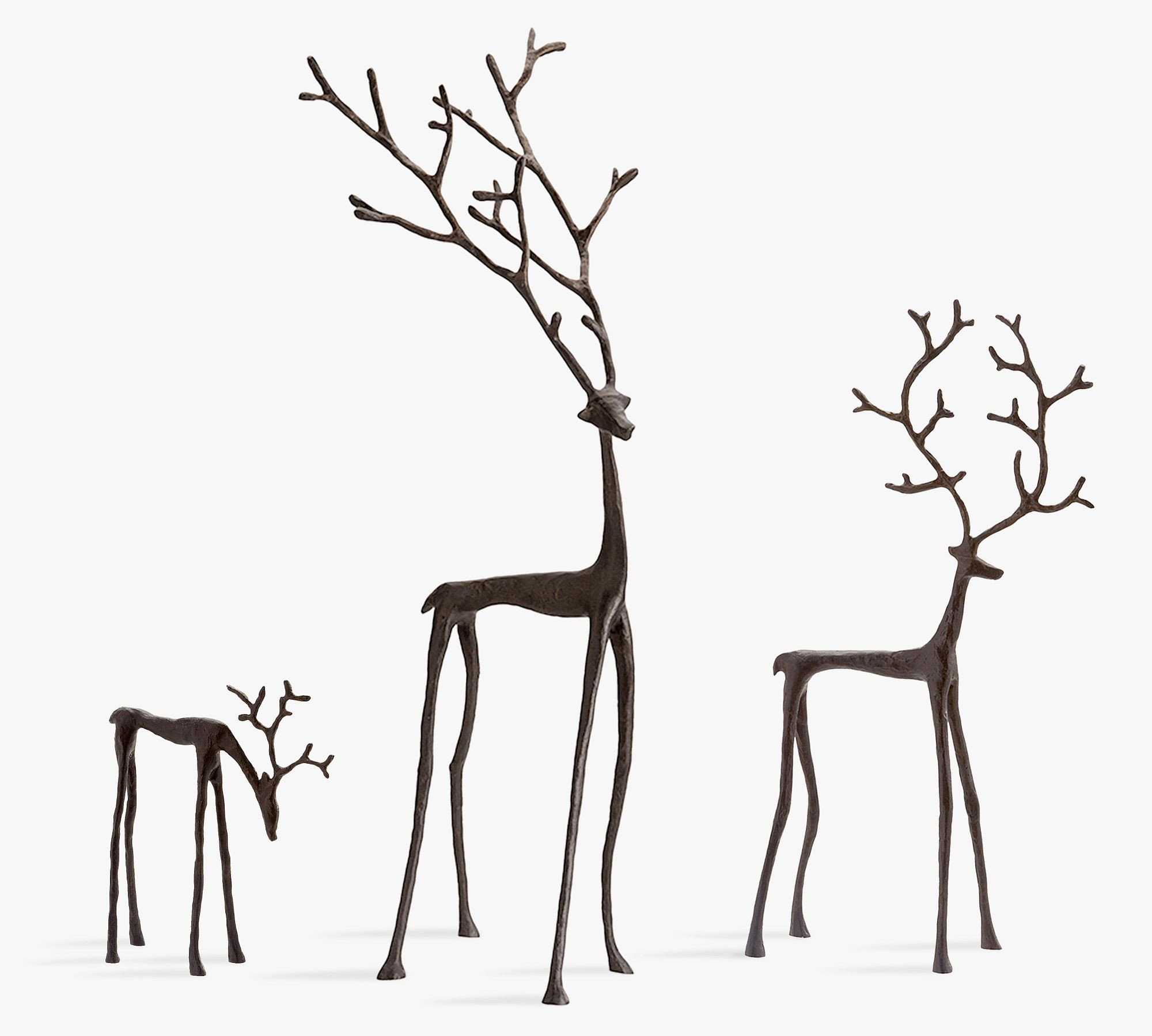 Standing Sculpted Reindeer | Pottery Barn (US)