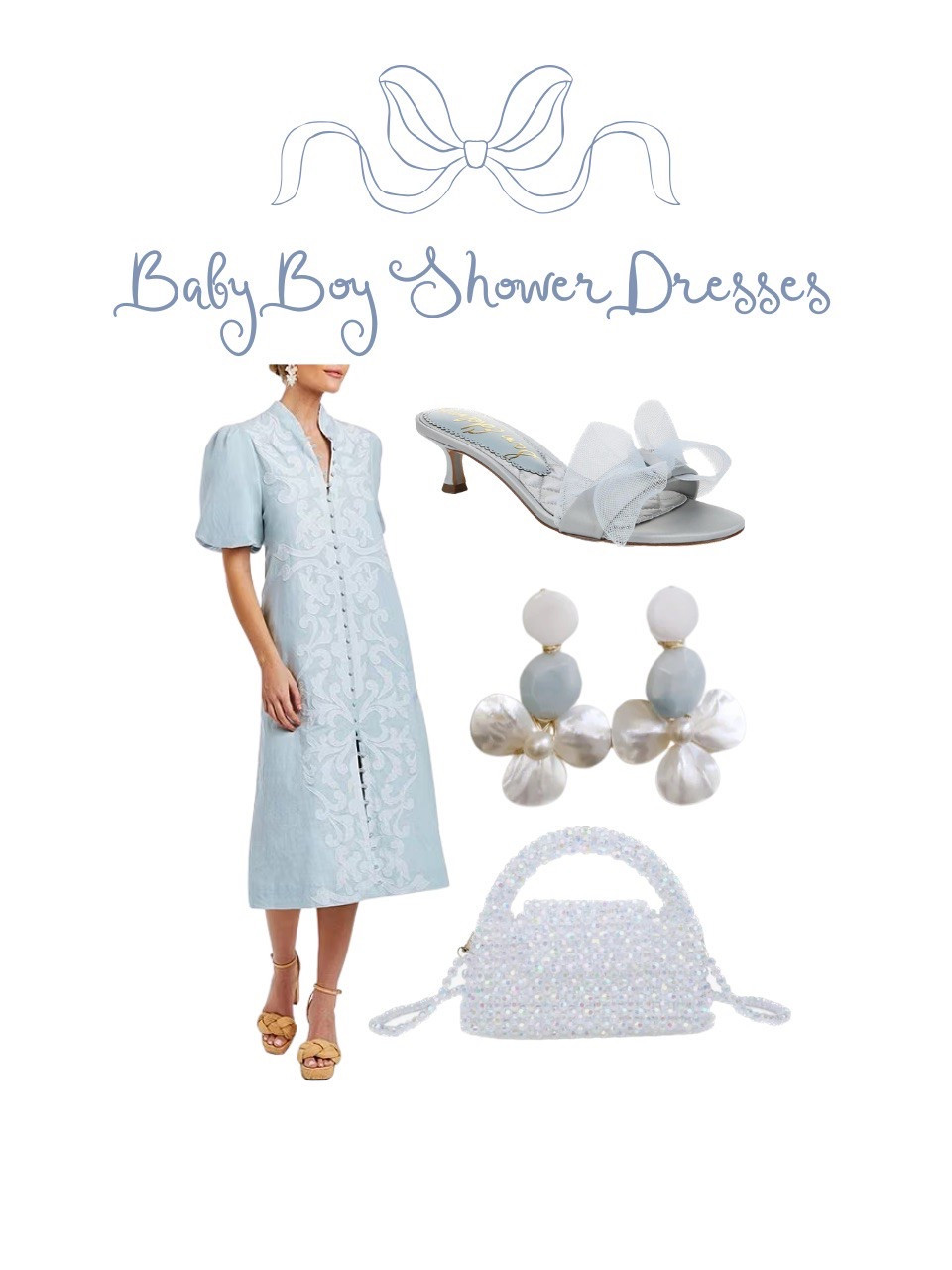 Baby boy baby shower dress ideas 

Baby shower dresses / blue dresses / something blue / boy mom 