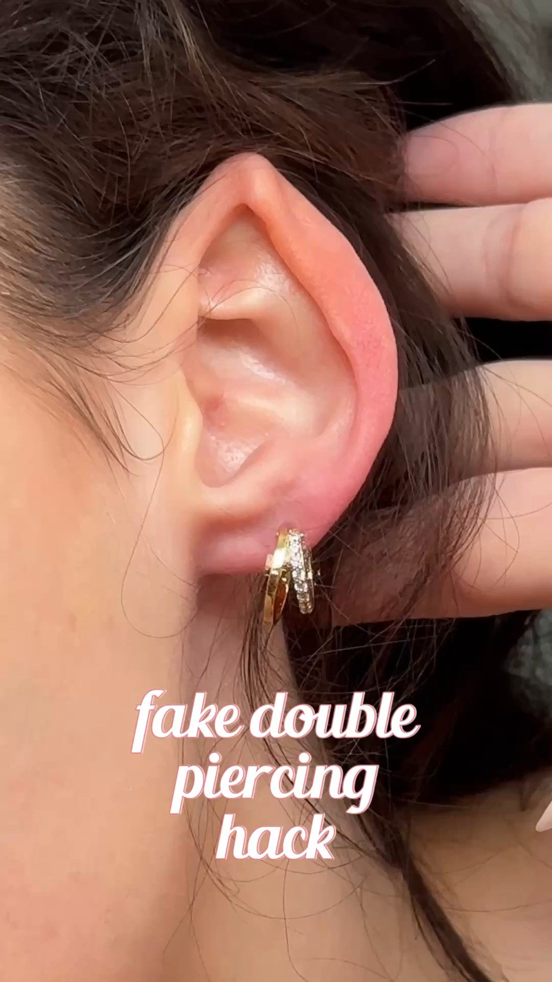 ear piercing hack 💎 tbh I probably could get a second one they just wouldn’t be even 💀 love that these earrings from @Ana Luisa make it look like you’re wearing 2 pieces of jewelry at once! #fashionhacks #jewelryhack #earringstack #earrings #grwmoutfit (gifted)

#LTKgrwm #LTKootd #LTKBeauty