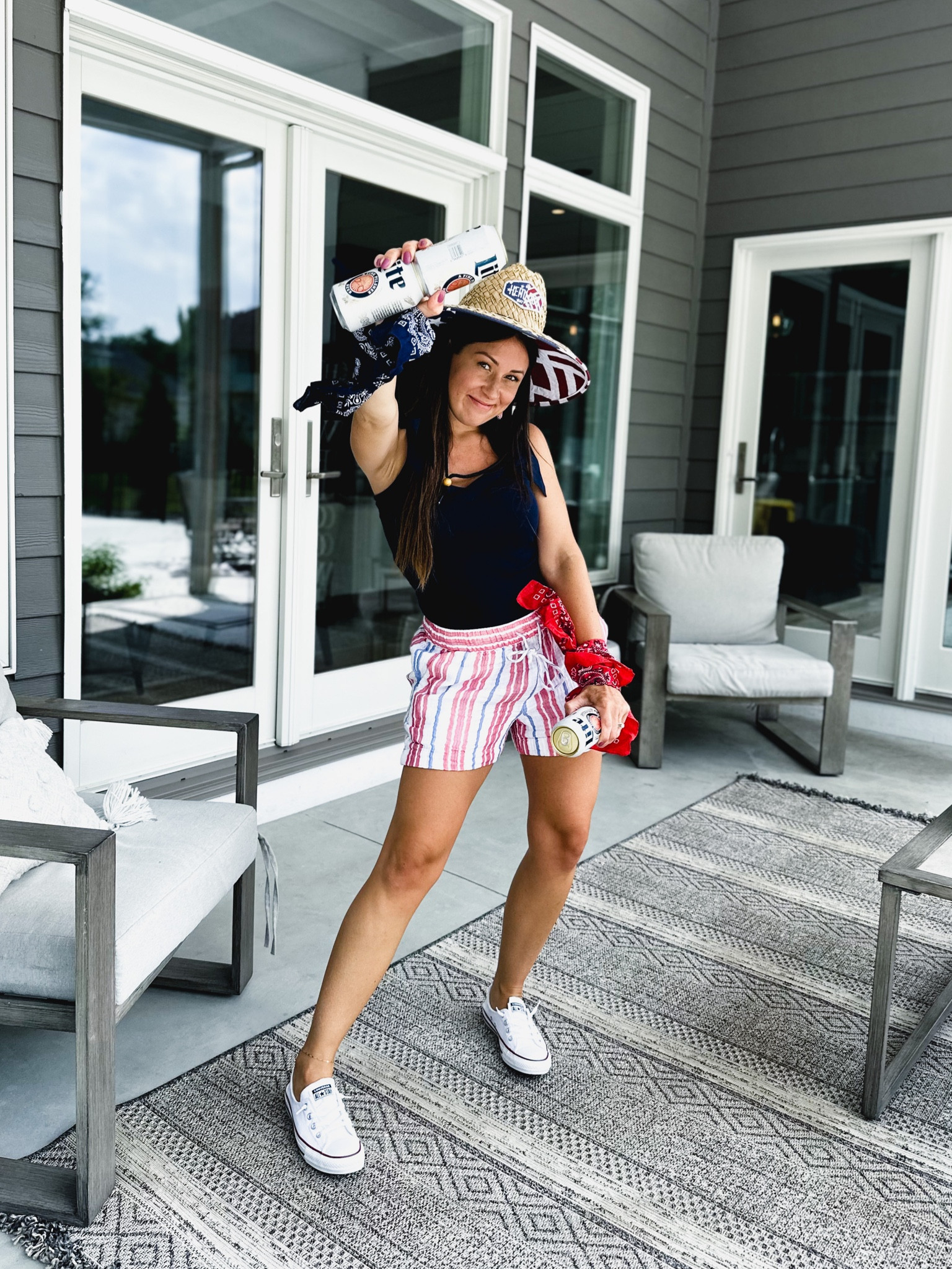 TTS small in top & medium in short ❤️🤍🩵

#LTKstyletip #LTKSeasonal #LTKfit