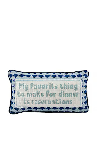 Reservations Needlepoint Pillow | Revolve Clothing (Global)