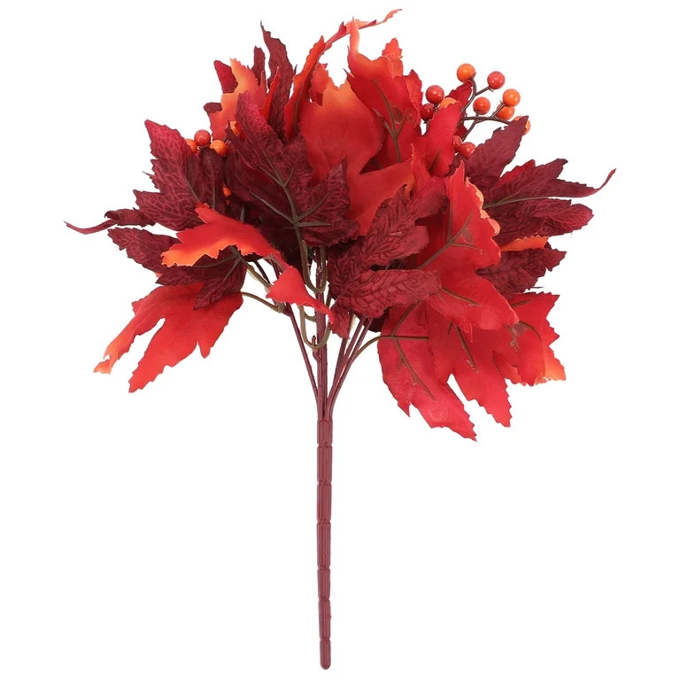 Maple Leaf Fall Leaves Stems Stem Centerpieces Branches Thanksgiving Decor Faux Autumn Artificial... | Walmart (US)