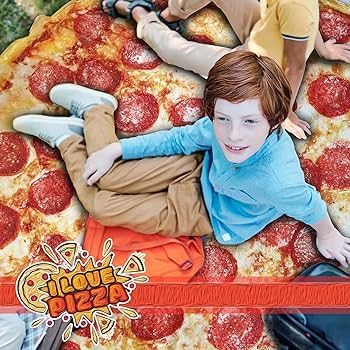 Pizza Blanket Adult Kdis Size Double Sided Funny Realistic Food Personalized Throw Blanket Novelt... | Amazon (US)