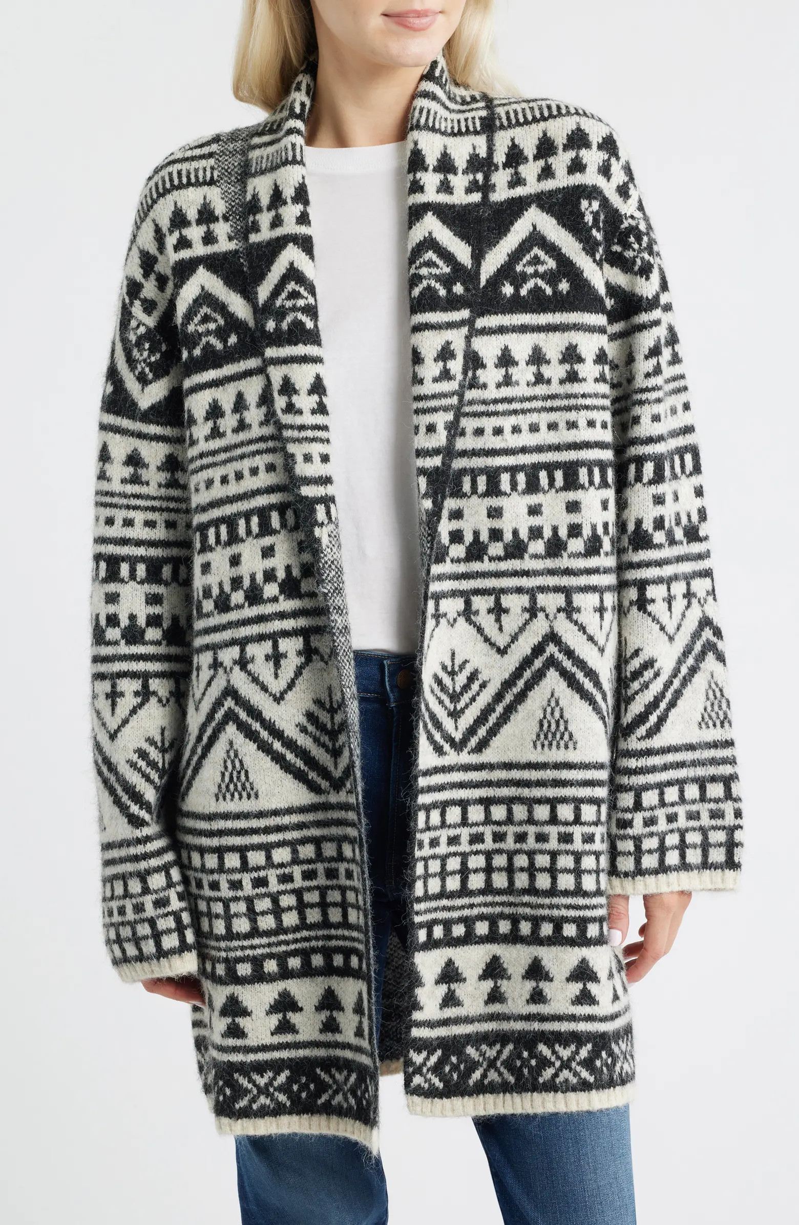Lucky Brand Fair Isle Shawl Collar Cardigan | Nordstrom | Nordstrom