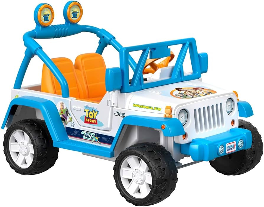Toy Story 4 Power Wheels Disney Pixar Toy Story Jeep Wrangler, 12V battery-powered ride-on vehicl... | Amazon (US)