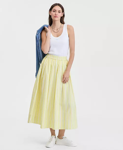 On 34th Women's Pull-On Midi Circle Skirt, Macy's Exclusive - Macy's | Macy's