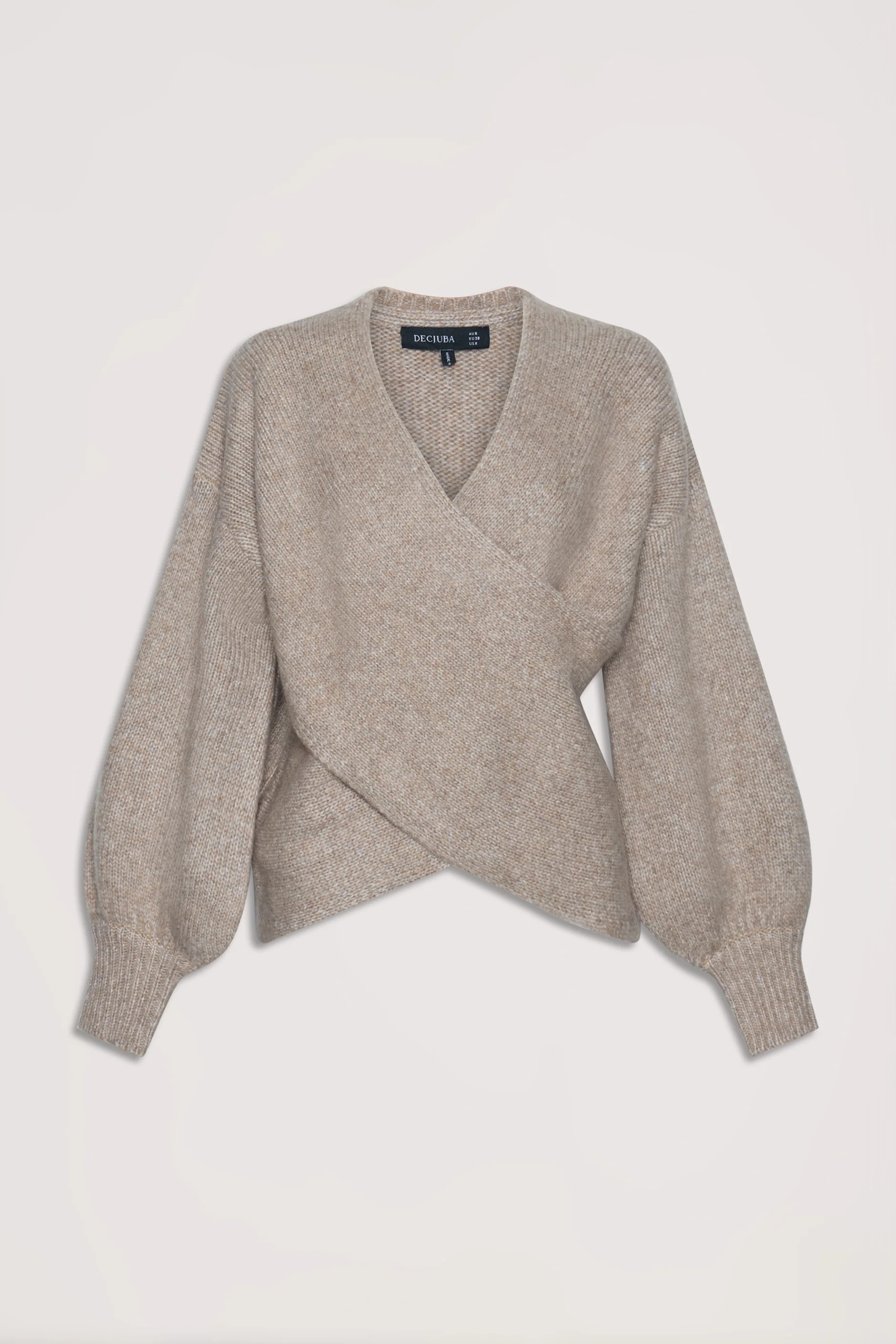 Estelle Crossover Jumper - Biscuit Marle | DECJUBA