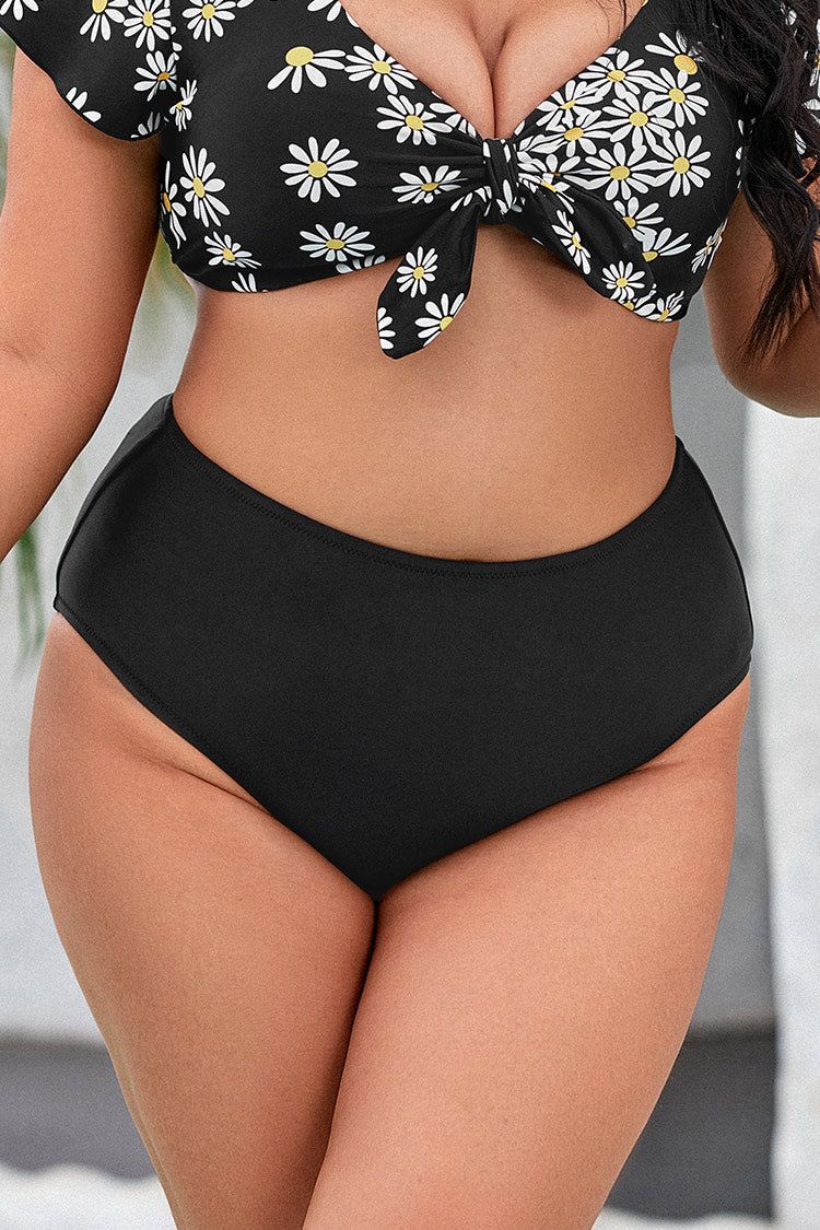 Lucia High Waisted Plus Size Bikini Bottom | Cupshe