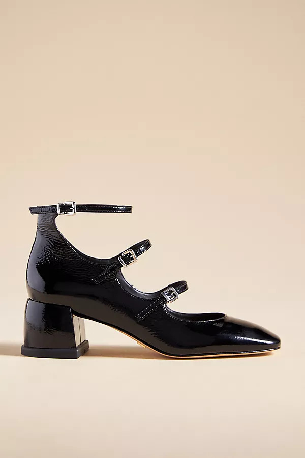 Triple-Strap Mary Jane Heels | Anthropologie (US)