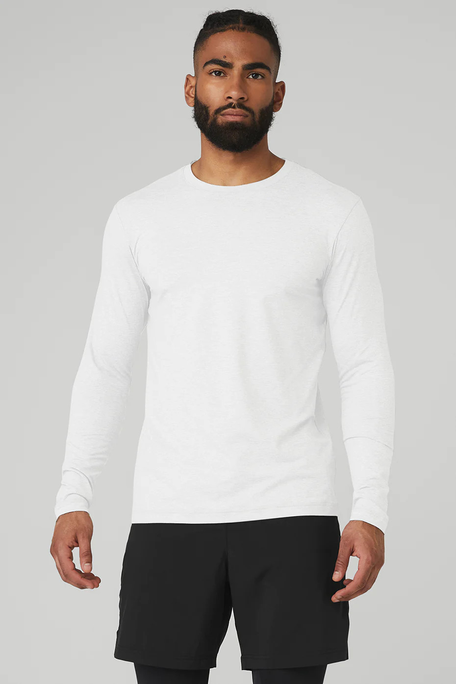 Alo Yoga� | Conquer Reform Crewneck Long Sleeve Top in White, Size: 2XL | Alo Yoga (US)