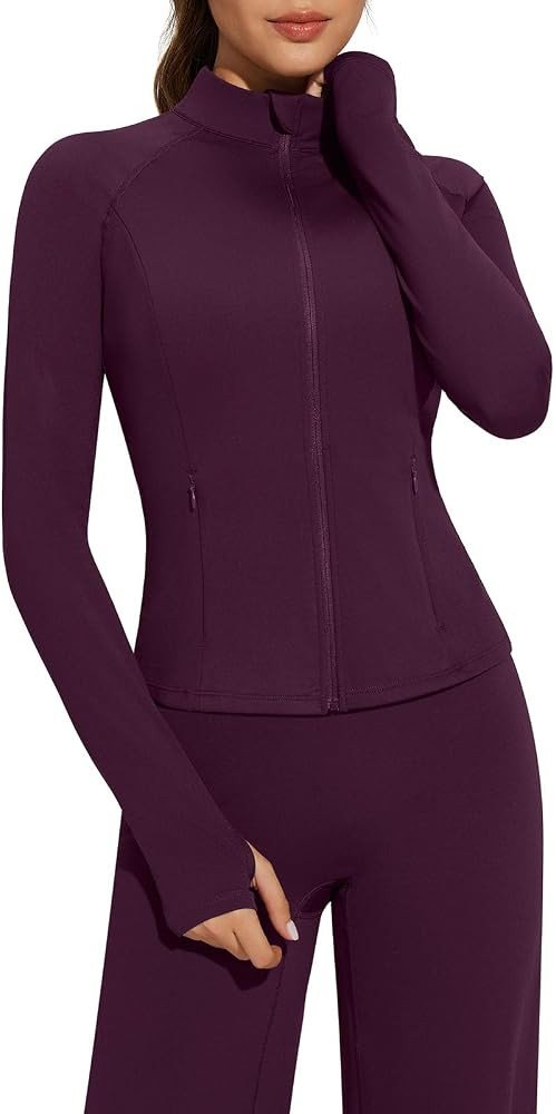 SUUKSESS Women 2 Piece Workout Sets Zip Up Jackets Wide Leg Yoga Pants | Amazon (US)