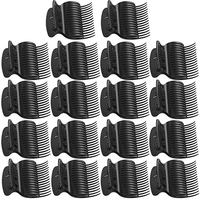 18 Pieces Hot Roller Clips Plastic Hair Curler Claw Clips Replacement Roller Clips for Small, Med... | Amazon (US)